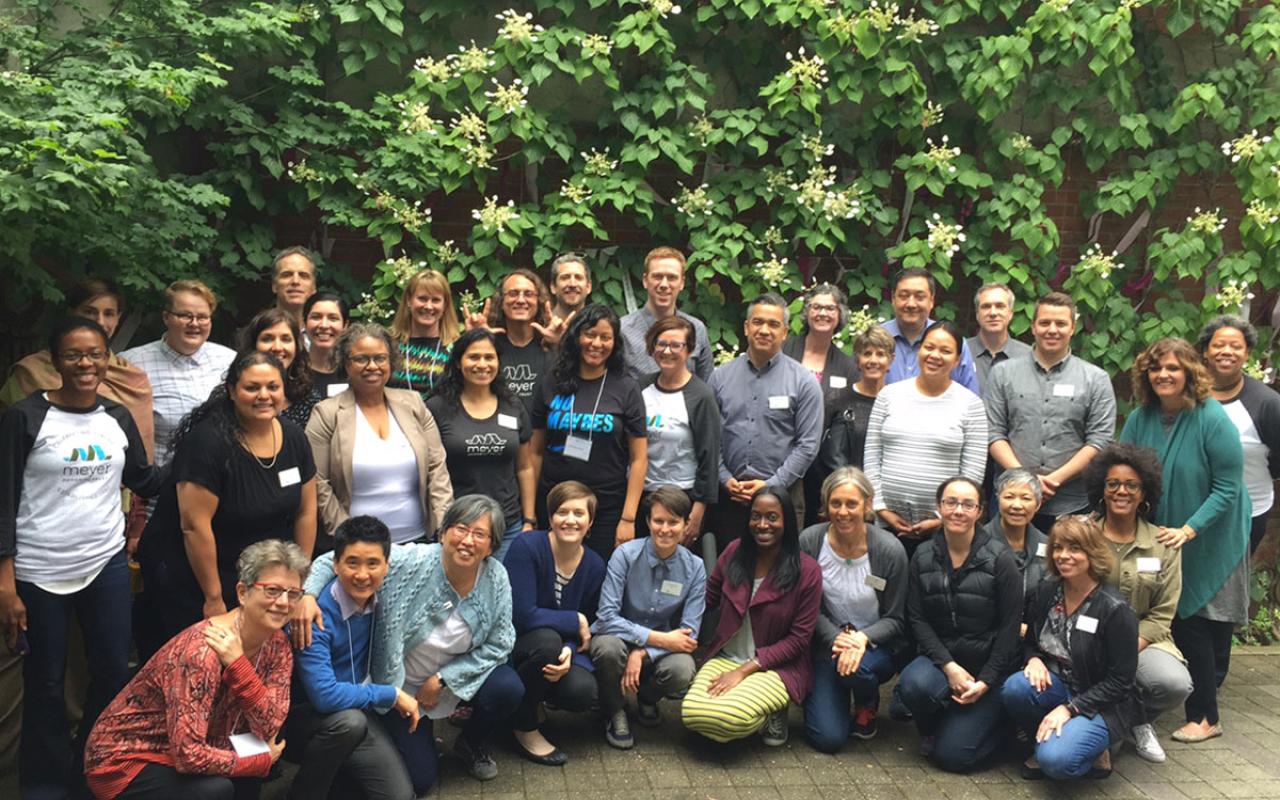Photo caption: Meyer staff and trustees during a two-day LGBTQ equity training in June 2017