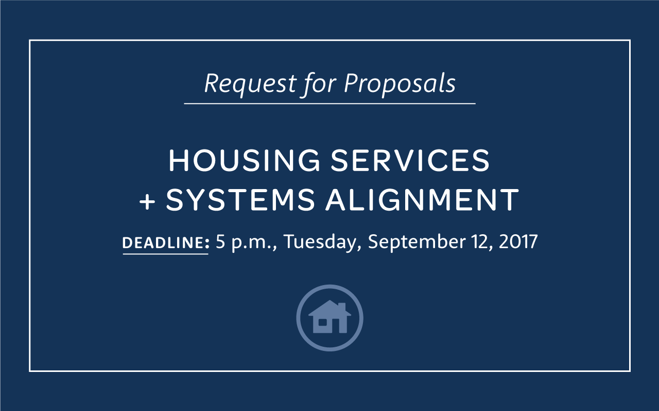 AHI's request for proposals: Housing Services + Systems alignment is open until 5 p.m., Tuesday, September 12