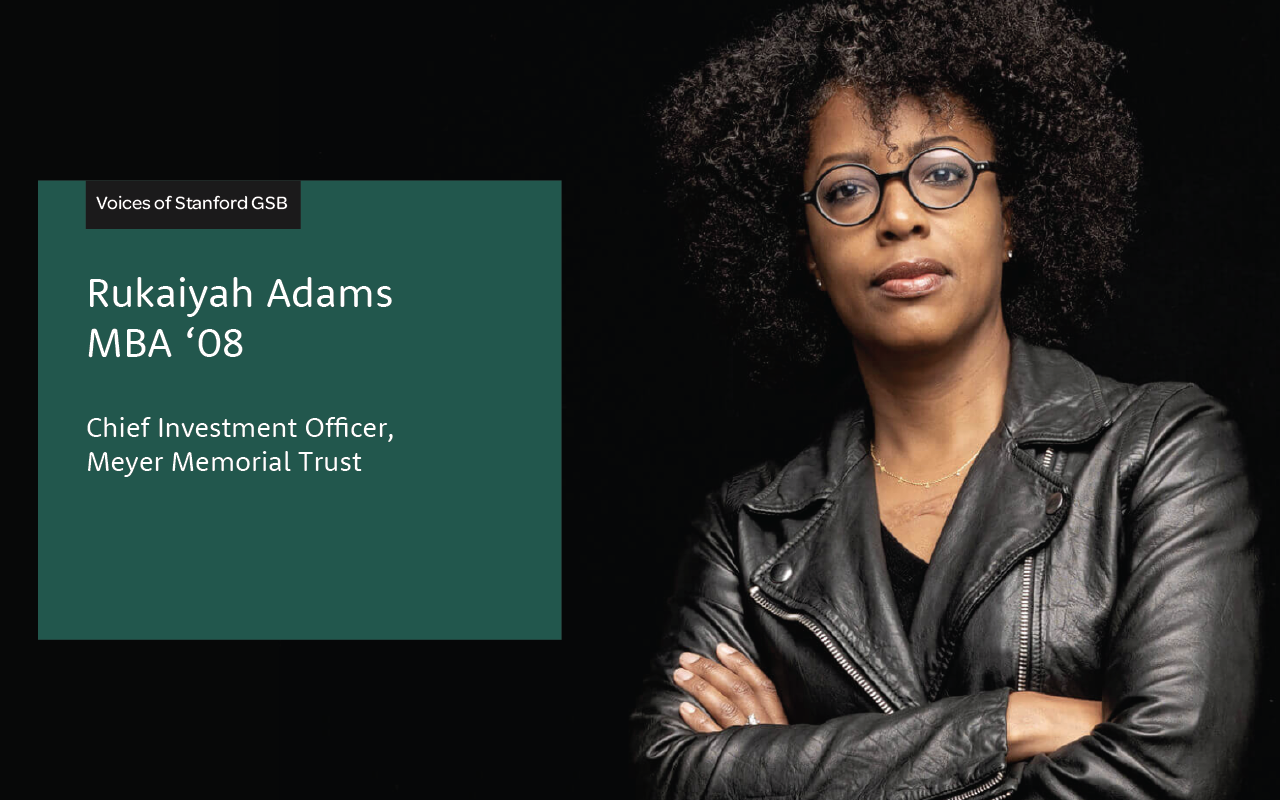 Stanford Graduate School of Business recognizes Meyer CIO Rukaiyah Adams for outstanding leadership, authenticity, courage and humility
