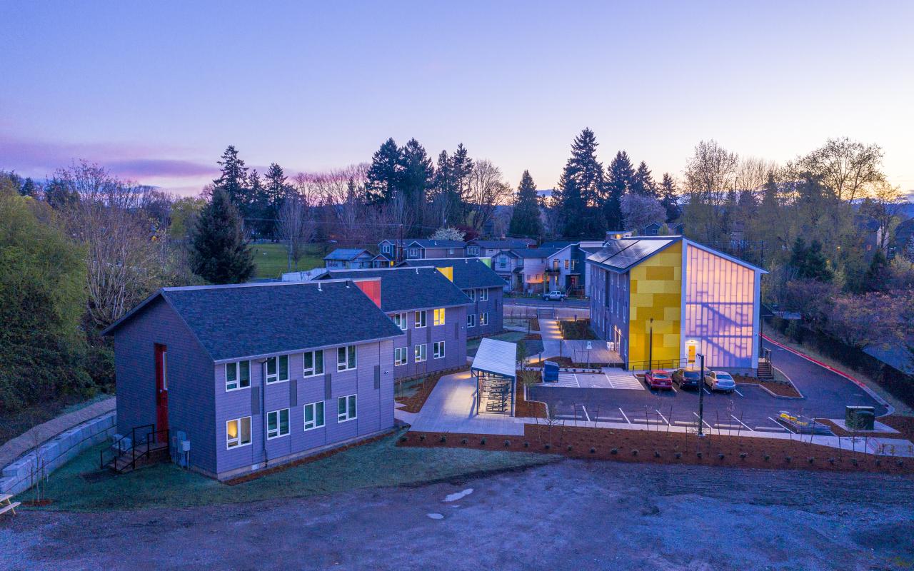 Drone view of Argyle Gardens housing