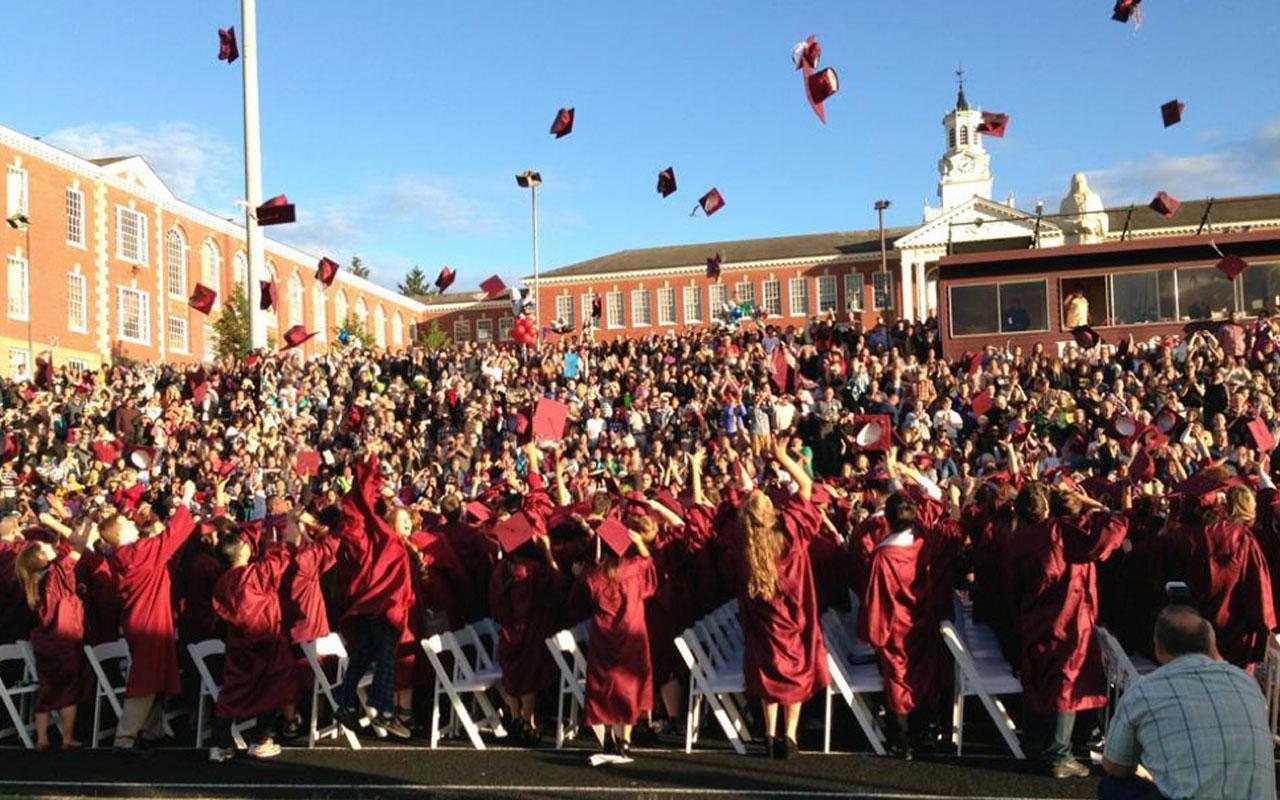 The Franklin High School Class of 2013, celebrating on graduation day. Photo credit: Matt Morton