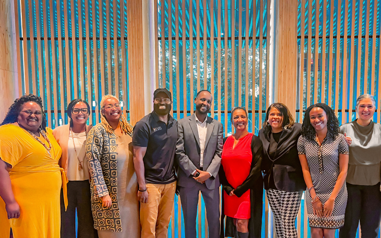A group shot of Justice Oregon Grantees and Meyer Staff