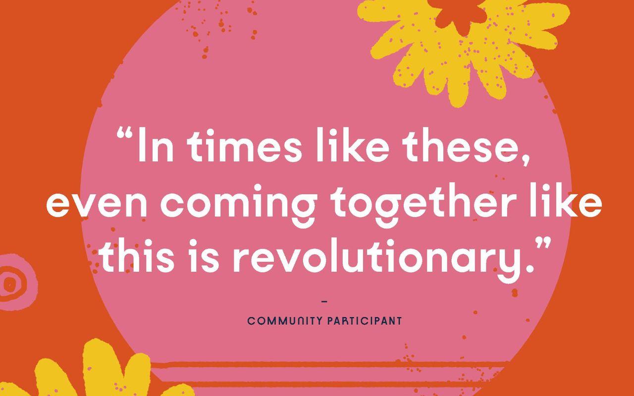 A quote from a Latine/x/a/o community member during Meyer's community engagement sessions
