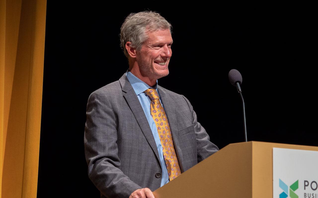 "We need a bold, new plan," Hornecker told the audience at the Portland Business Alliance's annual Business Leadership Evening. "We need to scale up. This is the defining crisis of our time."