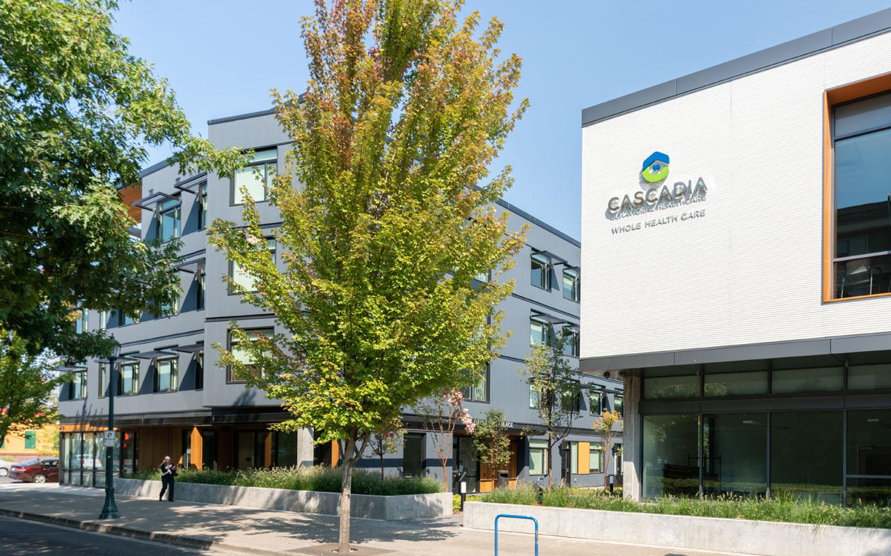 Cascadia Behavioral Health's Garlington Campus in North Portland is home to the Garlington Health Center, an integrated health clinic offering primary care, mental health and addiction services; and Garlington Place, a 52-unit affordable housing complex.