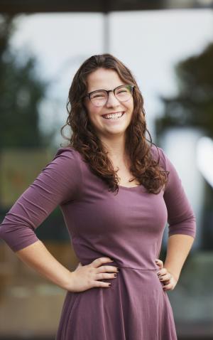 A portrait of Saylor Berggren, Event Coordinator at Meyer Memorial Trust